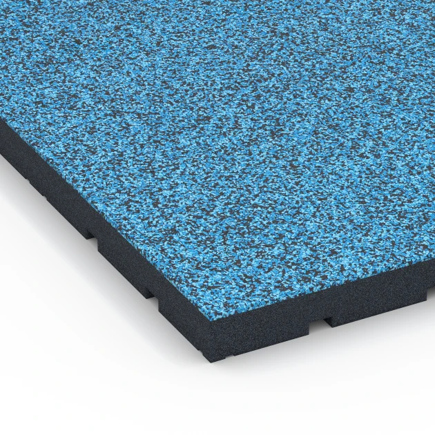 Detailaufnahme der Randausprägung von WARCO-Produkt 7148, Športová podlaha pre vonkajšie fitness, Format 60 x 60 x 4 cm | 0,36 m², Farbe Atlantik.