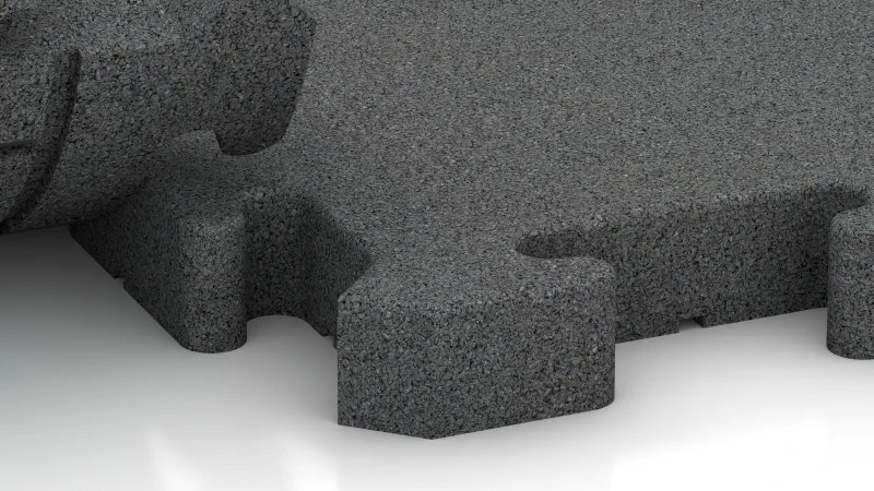 Puzzle spoj s mierne zaokrúhleným skosením