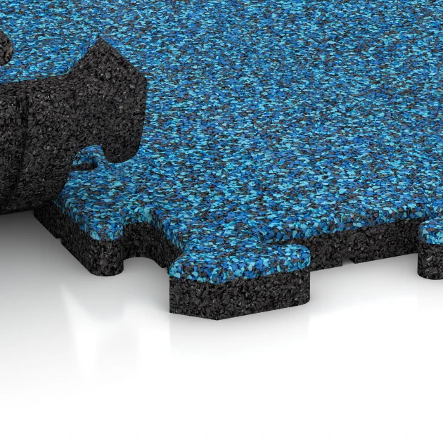 Großaufnahme vom Verbindungssystem von WARCO-Boden 2665 - Chodníkové dlaždice im Farbdesign Atlantik. Abmessungen 500 x 500 x 30 mm.