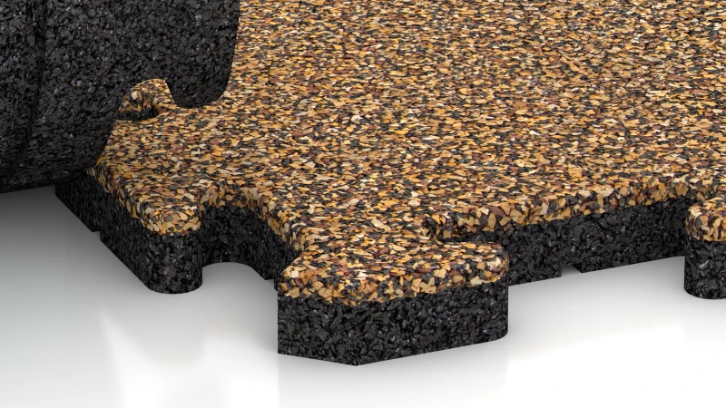 Puzzle spoj s mierne zaokrúhleným skosením