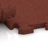 Großaufnahme vom Verbindungssystem von WARCO-Boden 3361 - Dog sport flooring Pro im Farbdesign Cihlovo červená. Abmessungen 1000 x 1000 x 30 mm.