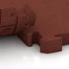 Großaufnahme vom Verbindungssystem von WARCO-Boden 3169 - Fitness Ochranná Podložka HD im Farbdesign Cihlovo červená. Abmessungen 500 x 500 x 50 mm.