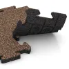 Großaufnahme vom Verbindungssystem von WARCO-Boden 4863 - Okrajová doska im Farbdesign Kôra a Basto. Abmessungen 500 x 235 x 30 mm.