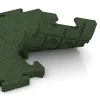 Großaufnahme vom Verbindungssystem von WARCO-Boden 4912 - Okrajová doska HD im Farbdesign Trávová zelená. Abmessungen 500 x 235 x 30 mm.