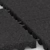 Großaufnahme vom Verbindungssystem von WARCO-Boden 0654 - Ochranná stenová doska im Farbdesign Antracit. Abmessungen 500 x 500 x 45 mm.