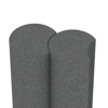 Großaufnahme vom Verbindungssystem von WARCO-Boden 2565 - Rubber granulate palisade im Farbdesign Šedý bridlica. Abmessungen ø 250 x 800 mm.
