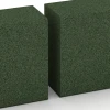 Großaufnahme vom Verbindungssystem von WARCO-Boden 7030 - Schod z gumového granulátu im Farbdesign Trávovo zelená. Abmessungen 100 x 30 x 15 cm.