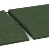 Großaufnahme vom Verbindungssystem von WARCO-Boden 0429 - Edge tile (one chamfered side) im Farbdesign Trávová zelená. Abmessungen 500 x 500 x 40 mm.