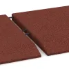 Großaufnahme vom Verbindungssystem von WARCO-Boden 0468 - Corner tile (two chamfered sides) im Farbdesign Cihlovo červená. Abmessungen 500 x 500 x 40 mm.