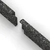 Großaufnahme vom Verbindungssystem von WARCO-Boden 2260 - Wall protection - skirting board im Farbdesign Tmavý šedý granit. Abmessungen 750 x 80 x 20 mm.