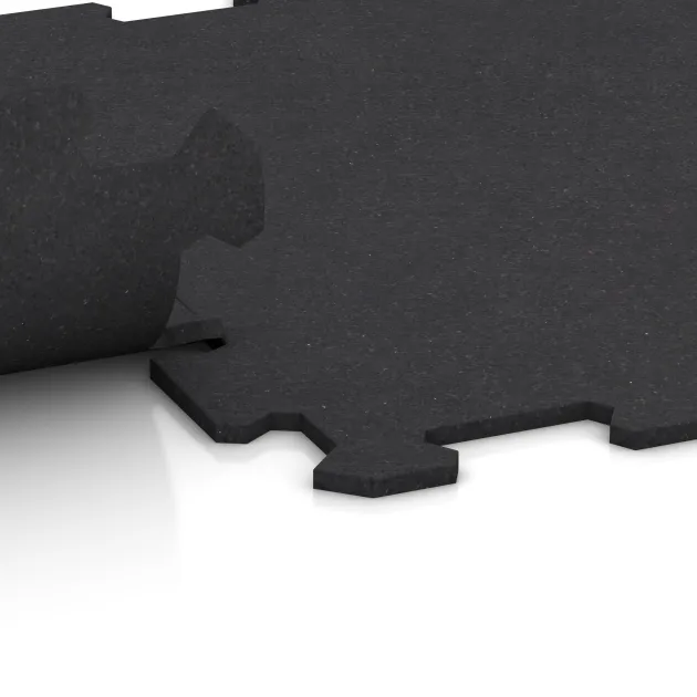 Großaufnahme vom Verbindungssystem von WARCO-Boden 0911 - Schodová dlaždica im Farbdesign Matný antracit. Abmessungen 485 x 485 x 8 mm.