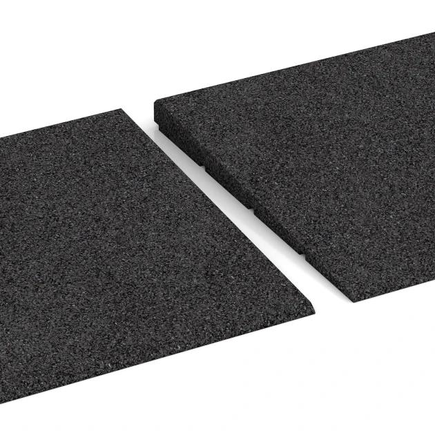 Großaufnahme vom Verbindungssystem von WARCO-Boden 2308 - Prahová rampa 75 cm im Farbdesign Antracit. Abmessungen 75 x 30 cm | 8 < 25 mm.