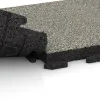 Großaufnahme vom Verbindungssystem von WARCO-Boden 1460 - Fitness gumové dlaždice Classic im Farbdesign Svetlý granit. Abmessungen 500 x 500 x 50 mm.