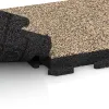 Großaufnahme vom Verbindungssystem von WARCO-Boden 1416 - Terasa dlaždica Classic im Farbdesign Travertín. Abmessungen 500 x 500 x 50 mm.