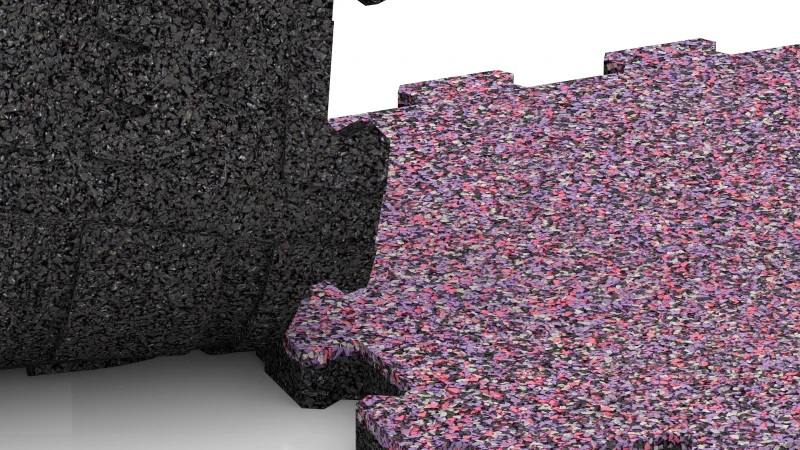 Vyrezaný puzzle spoj bez skosenia