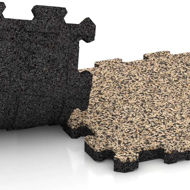 Großaufnahme vom Verbindungssystem von WARCO-Boden 3735 - Dlažba exteriérová im Farbdesign Travertín. Abmessungen 30,6 x 30,6 x 2 cm | 0,094 m².