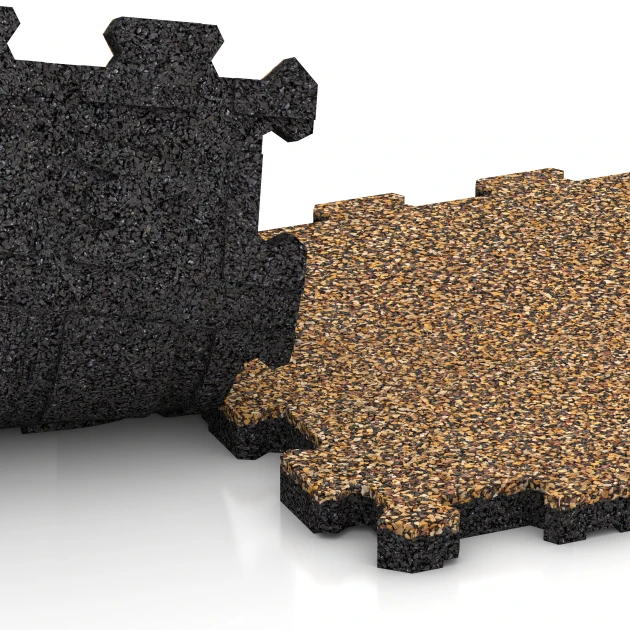 Großaufnahme vom Verbindungssystem von WARCO-Boden 3740 - Dlažba exteriérová im Farbdesign Ratan. Abmessungen 30,6 x 30,6 x 2 cm | 0,094 m².