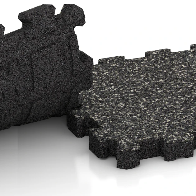 Großaufnahme vom Verbindungssystem von WARCO-Boden 4267 - Dlažba exteriérová im Farbdesign Tmavosivá žula. Abmessungen 30,6 x 30,6 x 3 cm | 0,094 m².