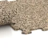 Großaufnahme vom Verbindungssystem von WARCO-Boden 0890 - Športová podlaha Kompakt im Farbdesign Travertín. Abmessungen 485 x 485 x 8 mm.