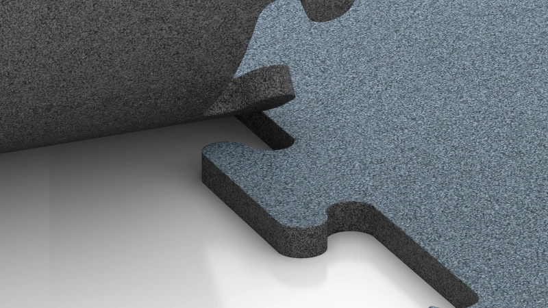 Vyrezaný puzzle spoj bez skosenia