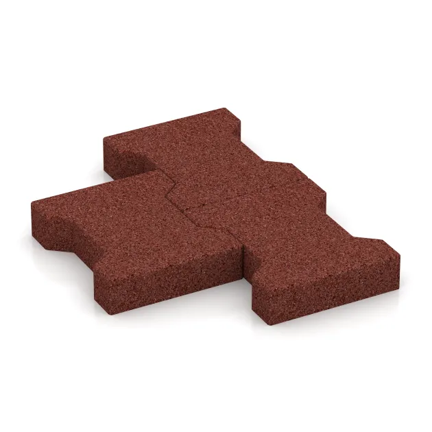 Großaufnahme vom Verbindungssystem von WARCO-Boden 3847 - Garden paving im Farbdesign Cihlovo červená. Abmessungen 200 x 165 x 43 mm.