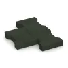 Großaufnahme vom Verbindungssystem von WARCO-Boden 3655 - Gumená zámková dlažba im Farbdesign Trávová zelená. Abmessungen 200 x 165 x 43 mm.