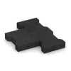 Großaufnahme vom Verbindungssystem von WARCO-Boden 3845 - Zámková dlažba im Farbdesign Antracit. Abmessungen 20 × 16,5 × 4,3 cm | 0,0278 m².