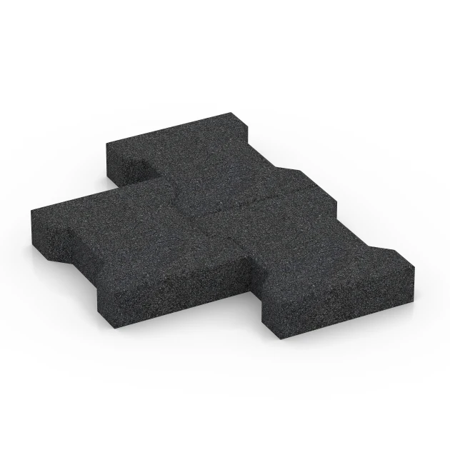 Großaufnahme vom Verbindungssystem von WARCO-Boden 7068 - Zámková dlažba im Farbdesign Antracit. Abmessungen 20 x 16,5 x 4,5 cm | 0,0278 m².