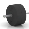 Großaufnahme vom Verbindungssystem von WARCO-Boden 6087 - Bumper Plate im Farbdesign Antracit. Abmessungen 20 kg | ø 45,4 x 11,38 cm.