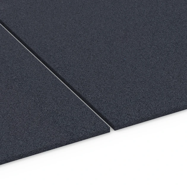 Großaufnahme vom Verbindungssystem von WARCO-Boden 6175 - Fitness Performance Elite Tréningový povrch im Farbdesign Antracit. Abmessungen 100 × 100 × 1,5 cm.