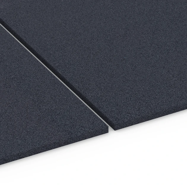 Großaufnahme vom Verbindungssystem von WARCO-Boden 6176 - Fitness Performance Elite Tréningový povrch im Farbdesign Antracit. Abmessungen 100 × 100 × 2 cm.