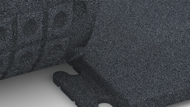 Skrytý puzzle spoj so zaokrúhleným skosením