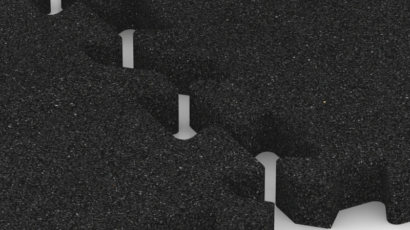 Puzzle spoj s mierne zaokrúhleným skosením