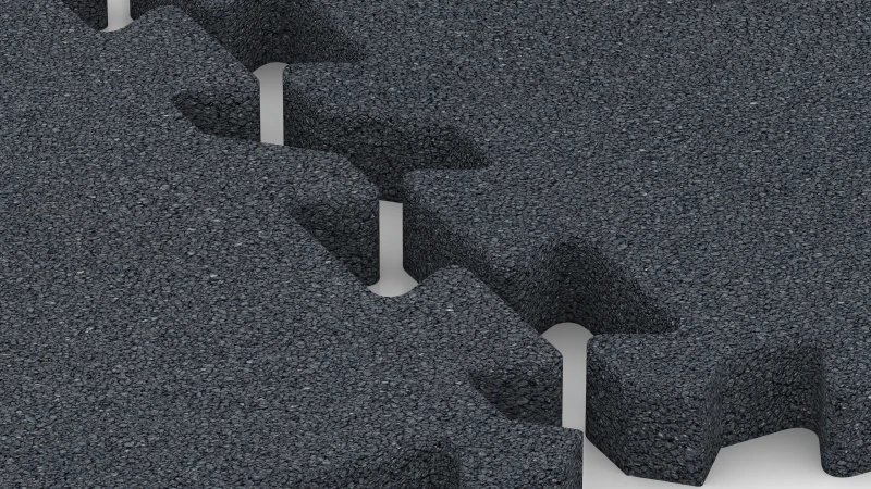 Puzzle spoj s mierne zaokrúhleným skosením