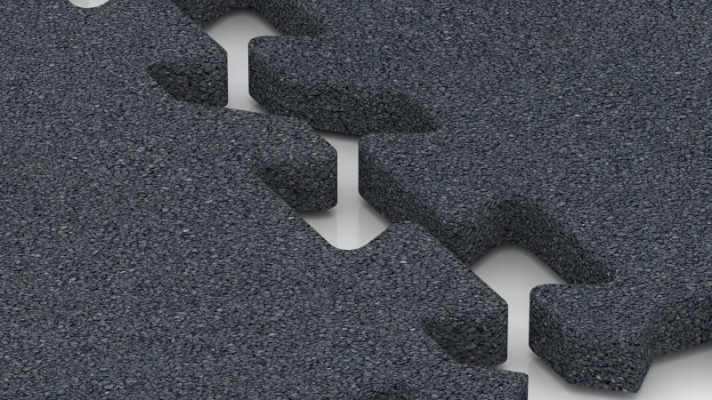Puzzle spoj s mierne zaokrúhleným skosením