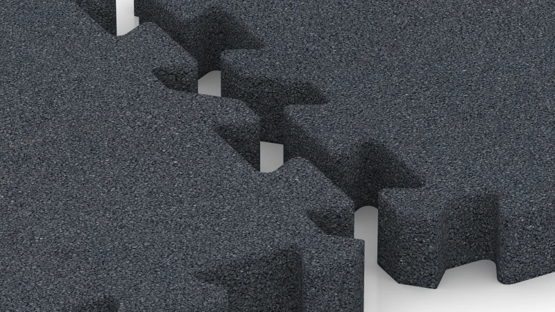 Puzzle spoj s mierne zaokrúhleným skosením