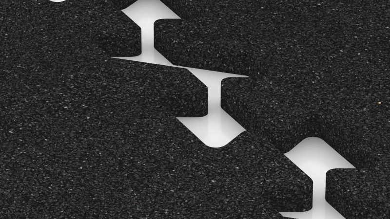 Puzzle spoj s mierne zaokrúhleným skosením