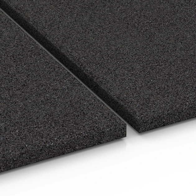 Großaufnahme vom Verbindungssystem von WARCO-Boden 6379 - Gumová rohož pre kone im Farbdesign Antracit. Abmessungen 100 x 100 x 3 cm | 1,00 m².