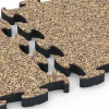 Großaufnahme vom Verbindungssystem von WARCO-Boden 6880 - Fitnes podlaha Max im Farbdesign Terakota. Abmessungen 44,6 x 44,6 × 2,8 cm.
