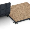 Großaufnahme vom Verbindungssystem von WARCO-Boden 7135 - Športová podlaha pre vonkajšie fitness im Farbdesign Terakota. Abmessungen 60 x 60 x 3 cm | 0,36 m².