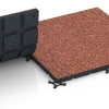 Großaufnahme vom Verbindungssystem von WARCO-Boden 7136 - Športová podlaha pre vonkajšie fitness im Farbdesign Etna. Abmessungen 60 x 60 x 3 cm | 0,36 m².