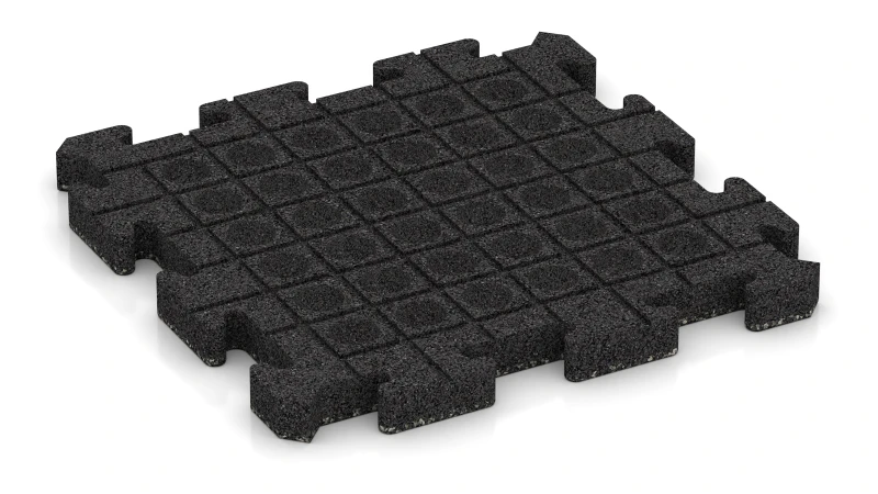 Drenážne kanáliky a kupoly v štvorcovom usporiadaní