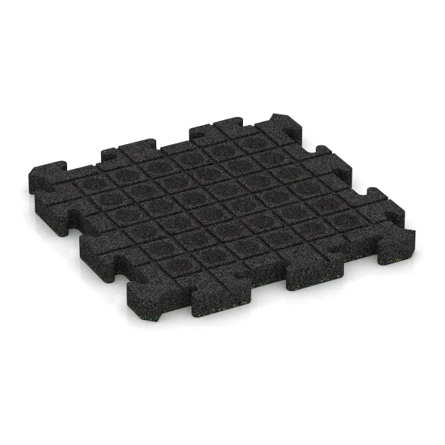 Aufsicht auf die Unterseite, also die Bodenseite von WARCO-Formteil 5902 - Exteriérová eventová dlaždica im Format 500 x 500 x 40 mm.