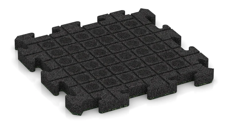 Drenážne kanáliky a kupoly v štvorcovom usporiadaní