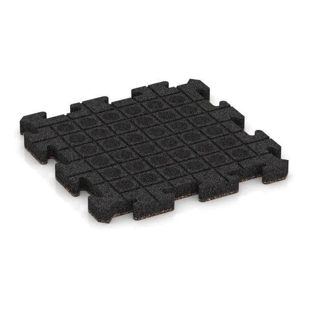 Aufsicht auf die Unterseite, also die Bodenseite von WARCO-Formteil 5904 - Exteriérová eventová dlaždica im Format 500 x 500 x 40 mm.