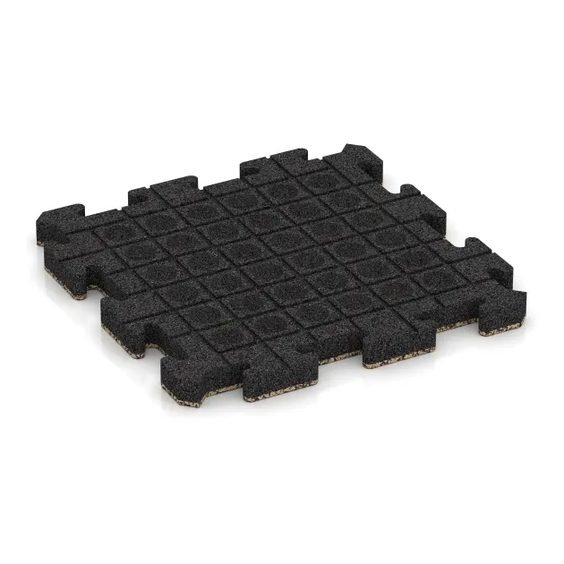 Aufsicht auf die Unterseite, also die Bodenseite von WARCO-Formteil 5907 - Exteriérová eventová dlaždica im Format 500 x 500 x 40 mm.