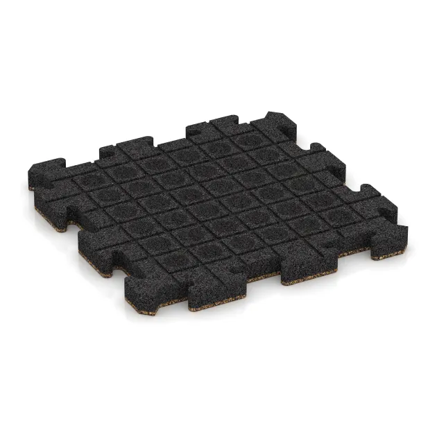 Aufsicht auf die Unterseite, also die Bodenseite von WARCO-Formteil 5912 - Exteriérová eventová dlaždica im Format 500 x 500 x 40 mm.