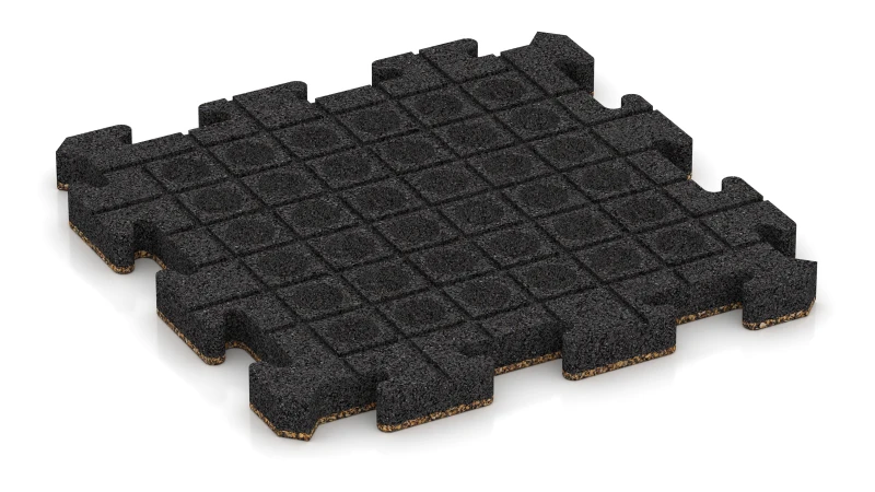 Drenážne kanáliky a kupoly v štvorcovom usporiadaní