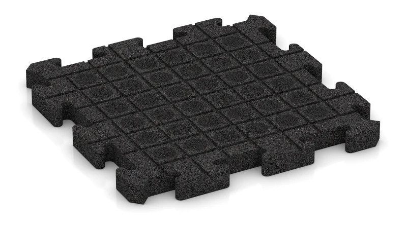 Drenážne kanáliky a kupoly v štvorcovom usporiadaní