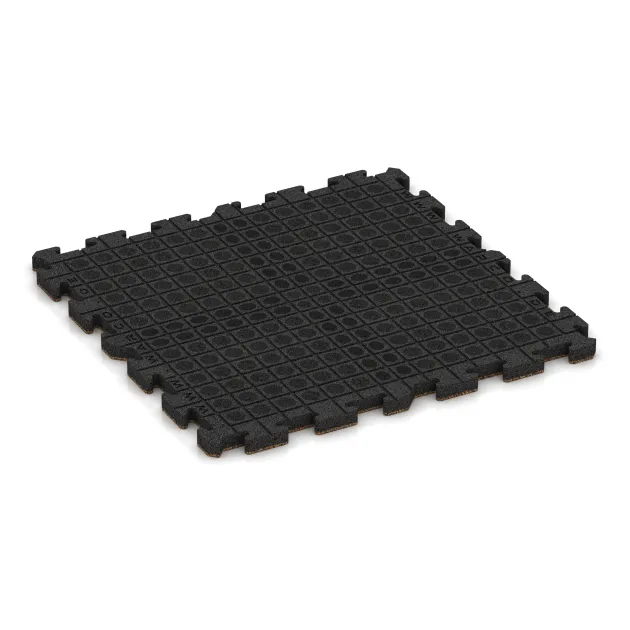 Aufsicht auf die Unterseite, also die Bodenseite von WARCO-Formteil 5889 - Exteriérová eventová dlaždica im Format 1000 x 1000 x 40 mm.